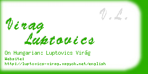 virag luptovics business card