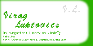 virag luptovics business card